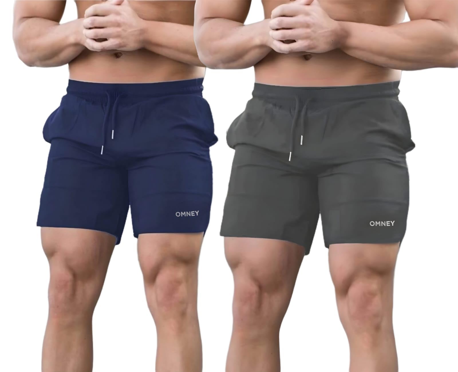 OMNEY, Active Shorts | Men's Short for Running, Gym, & Sports, Comfortable Basic Stylish Shorts for Men.-image-20