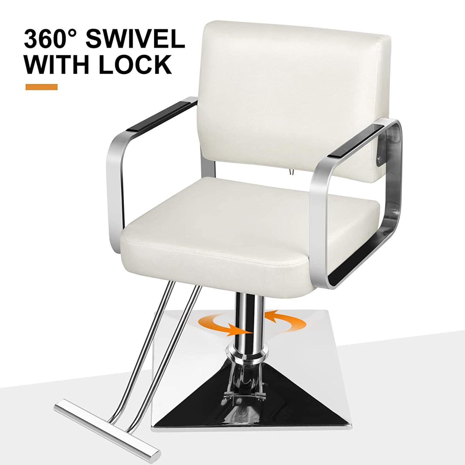 Generic Fotel fryzjerski, fotel salonowy dla fryzjera, fotel fryzjerski z hydraulicznym fotelem stylisty, fotel do tatuażu, wyposażenie salonu kosmetycznego,White