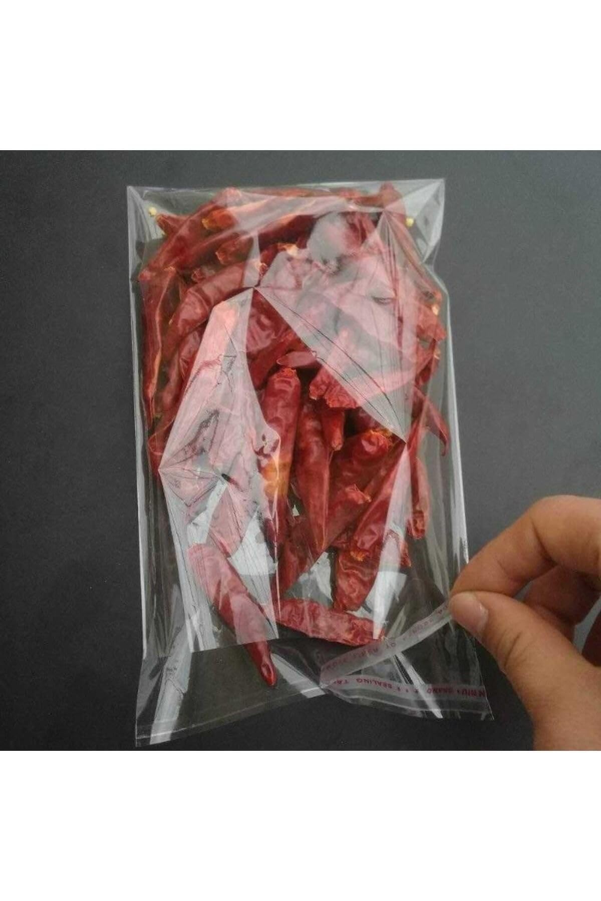 Şeffaf Bantlı (10x15 Cm) Parlak Jelatin Poşet (100 Adet) - Şeffaf Hediye Poşeti