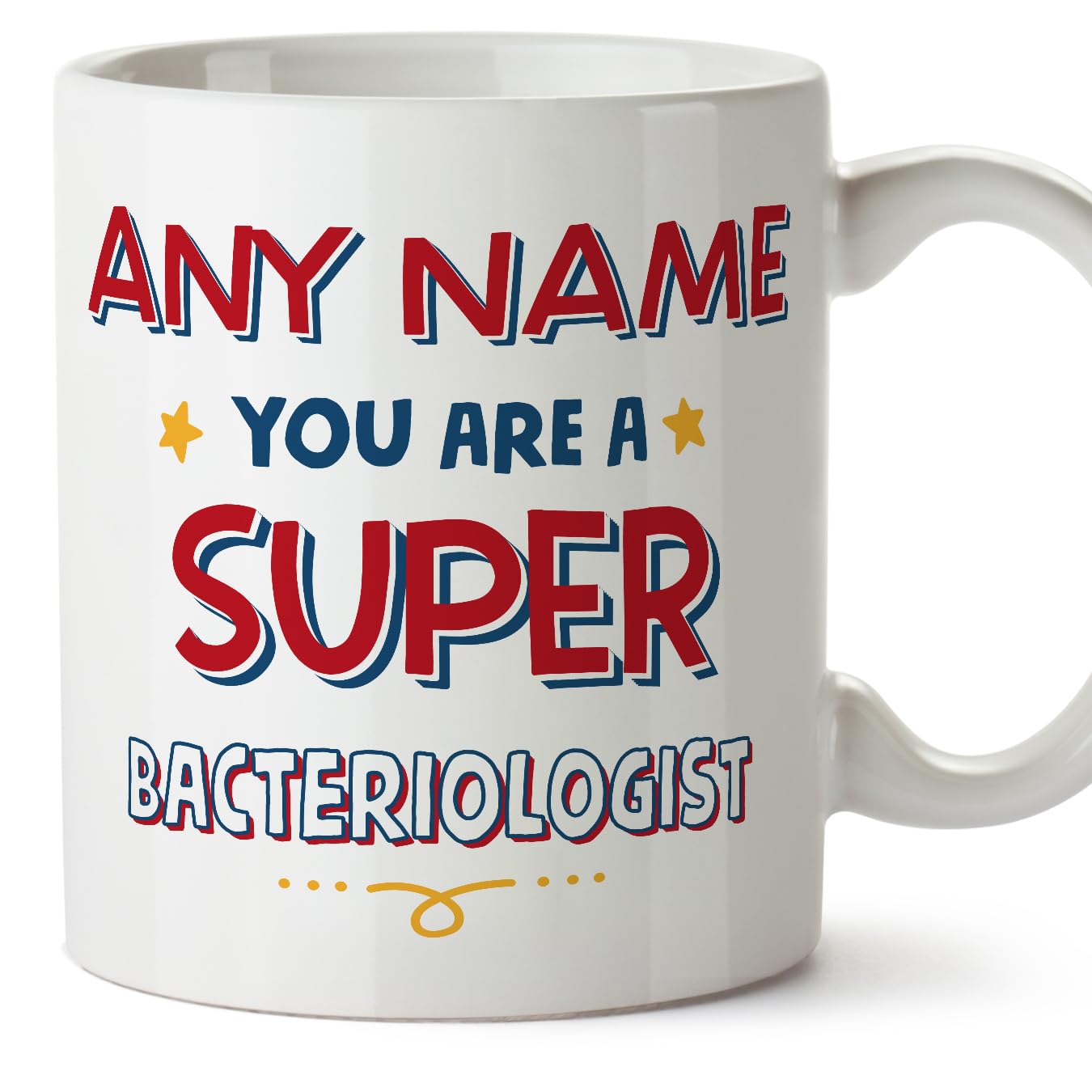 MUGFFINS Personalised Mug for Bacteriologist - in English - You are Super - Funny Custom Gift for Colleagues - Ceramic 11oz Mug โ image 1