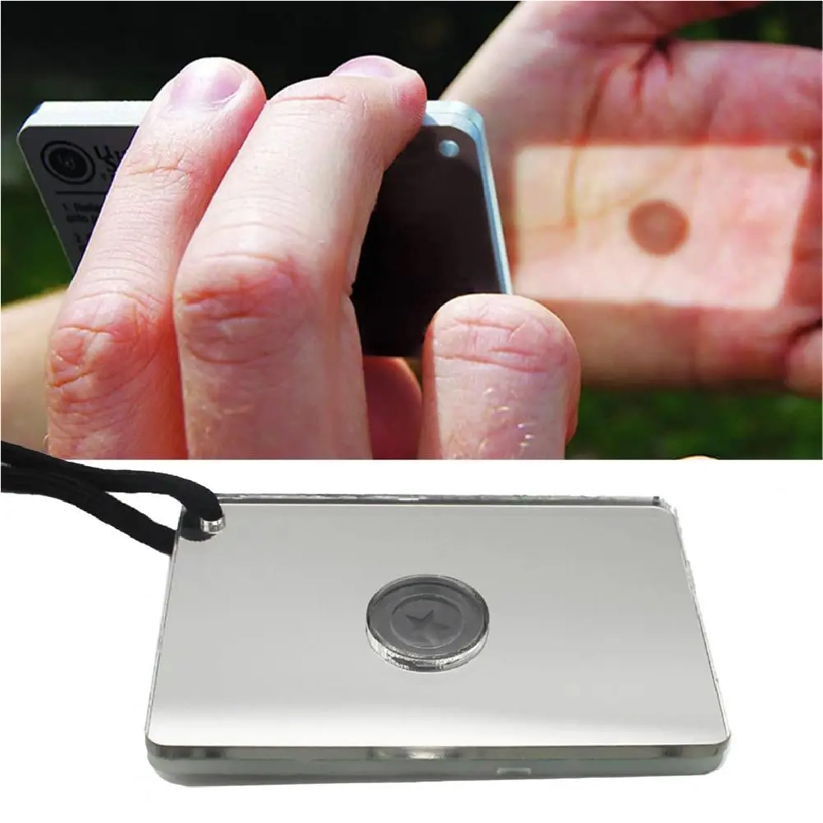 Lot de 10 miroirs de signalisation pour survie en acrylique avec corde à suspendre, héliographe, outils de survie
