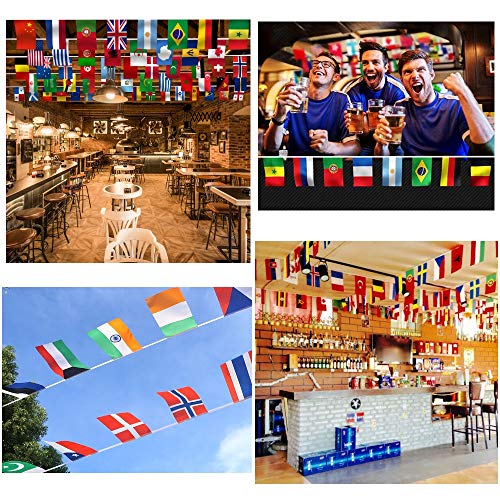 JZK 50 meter 200 internationale vlaggenvlaggen bunting wereld vlag banner opknoping wimpel decoraties voor wereldbeker, Olympische Spelen feest - Image 4