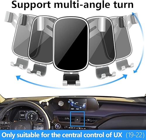 Miniatura 5 de LUNQIN - Soporte para teléfono de coche para Lexus UX 2019 2020 2021 2022 2023 2024 2025 UX200 UX250H UX300H SUV Accesorios interiores de automóvil,