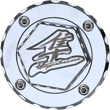 Chrome Gas Fuel Tank Cap Cover Compatible with Suzuki Hayabusa GSXR1300 1999-2007