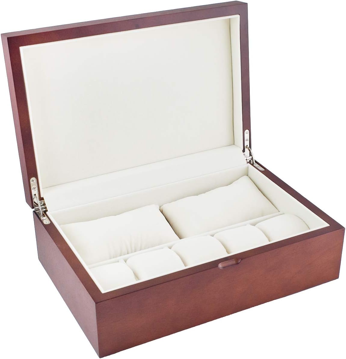 Caddy Bay CollectionWood Watch Case with Solid Top Lid and High for 10+ Large Watches