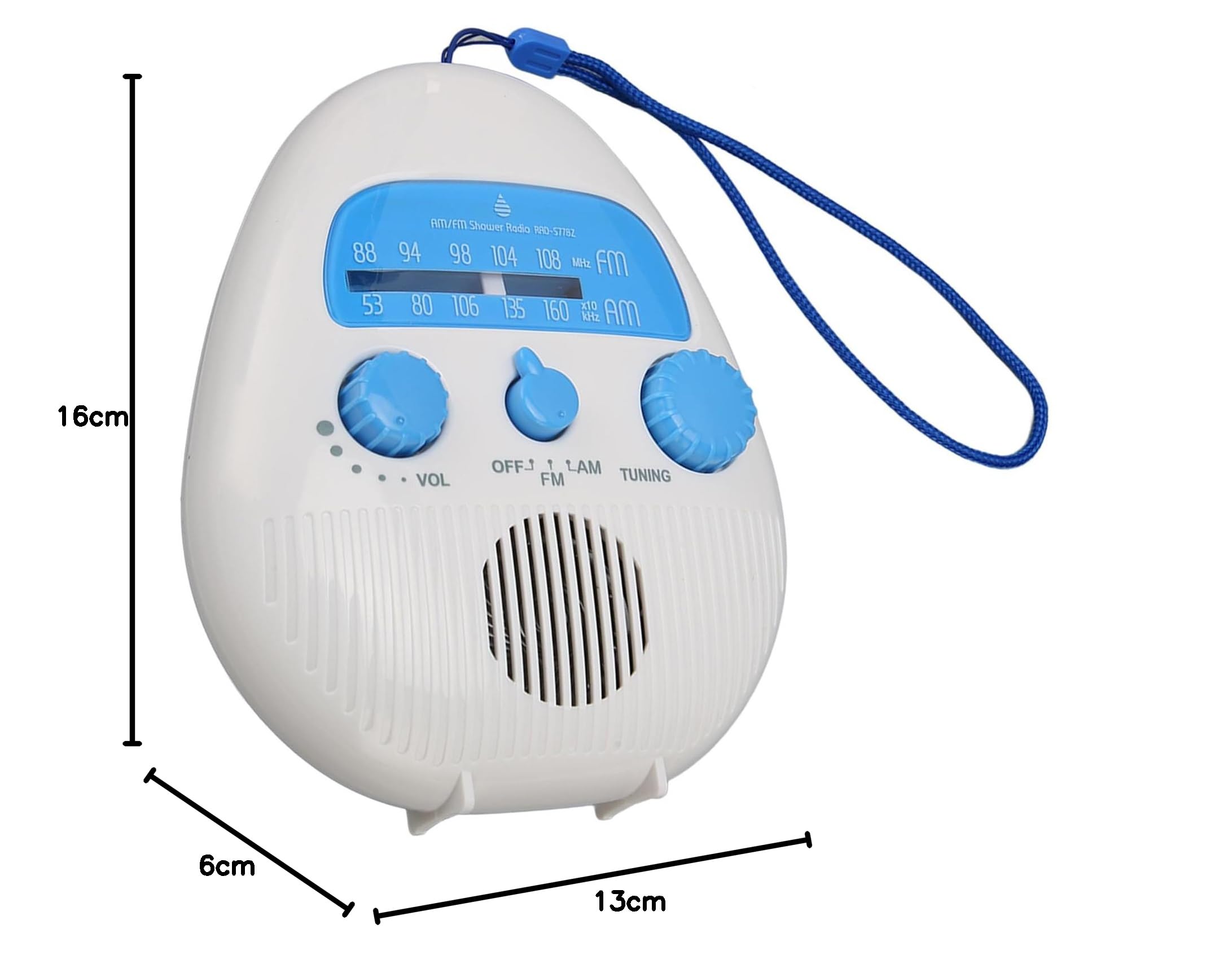 Radio de Douche, Radio de Douche ABS AM FM pour Cuisine pour Plage