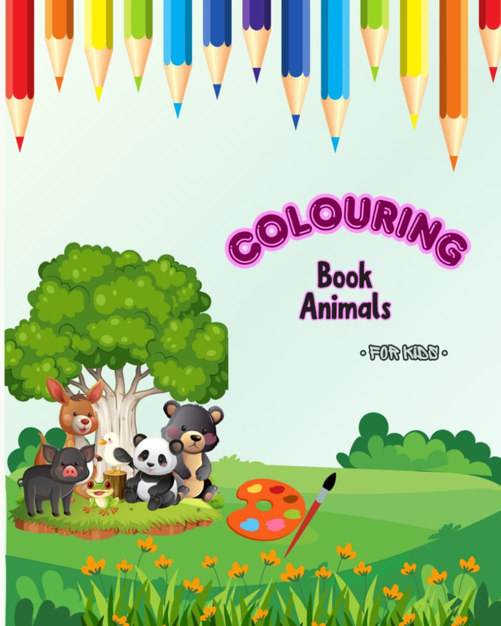 Kids colouring book: Animal theme