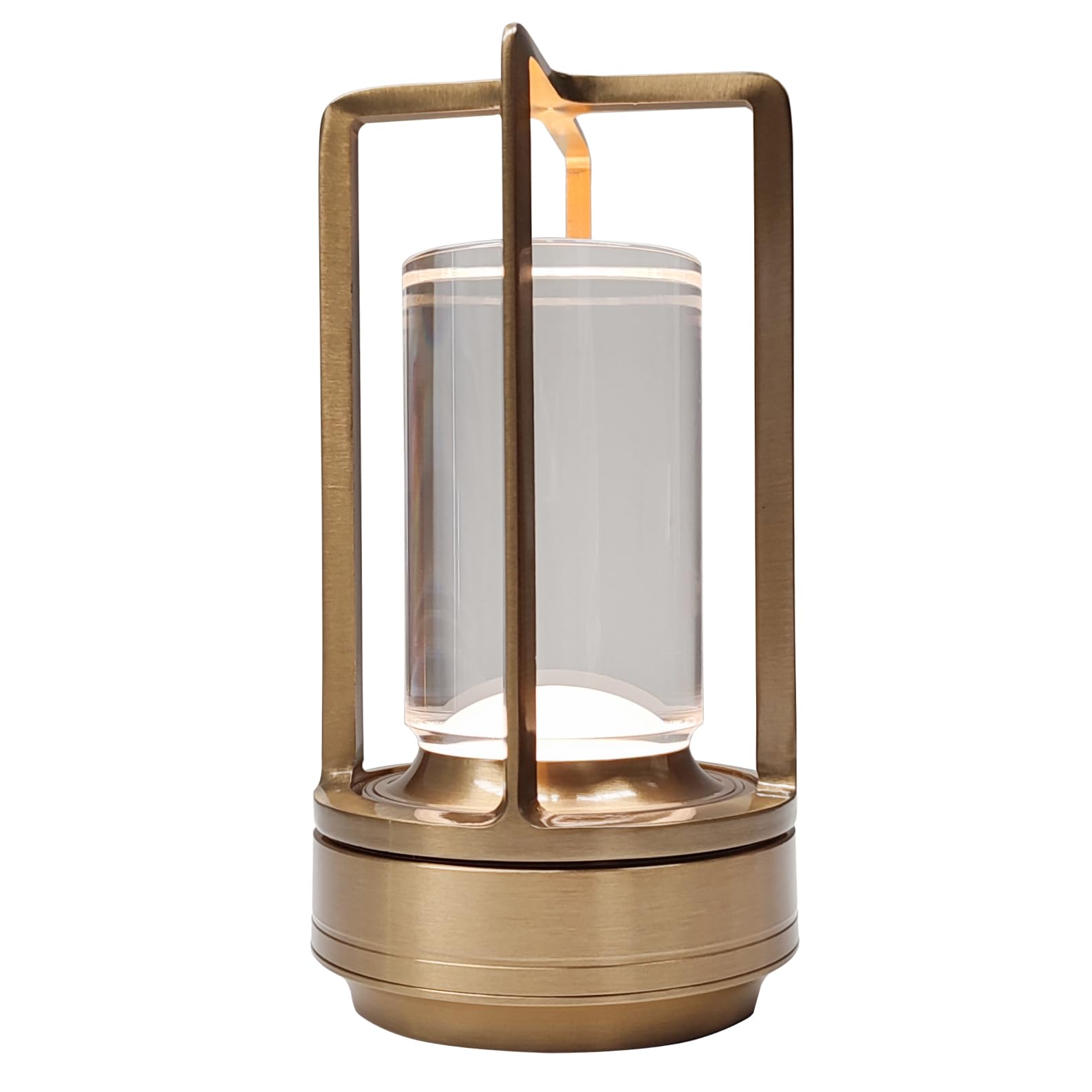 LED ATOMANT Lampara LED metalica para mesa. Encendido y regulable con sensor tactil, Blanco Calido. Batería recargable mediante USB-C, Luz nocturna y decorativa para hogares, restaurantes, hoteles