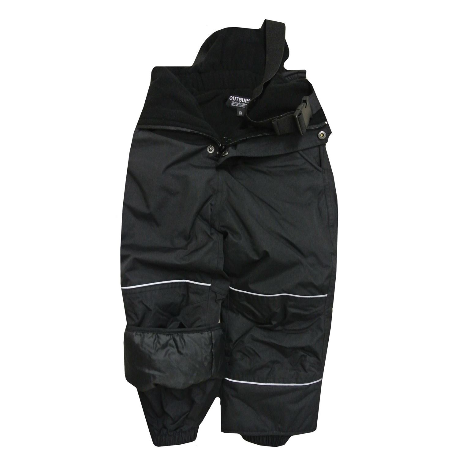 Outburst - Jungen und Mädchen Skihose Schneehose Wasserdicht 10.000 mm Wassersäule, schwarz