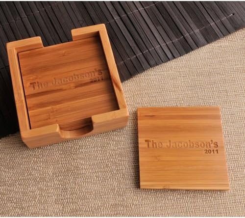 Bamboo Coaster Set
