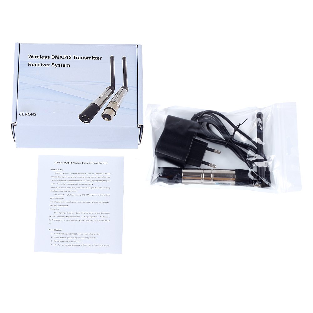 DMX512 DMX 2.4G Wireless Receiver Controller LED Light for Stage DJ Party