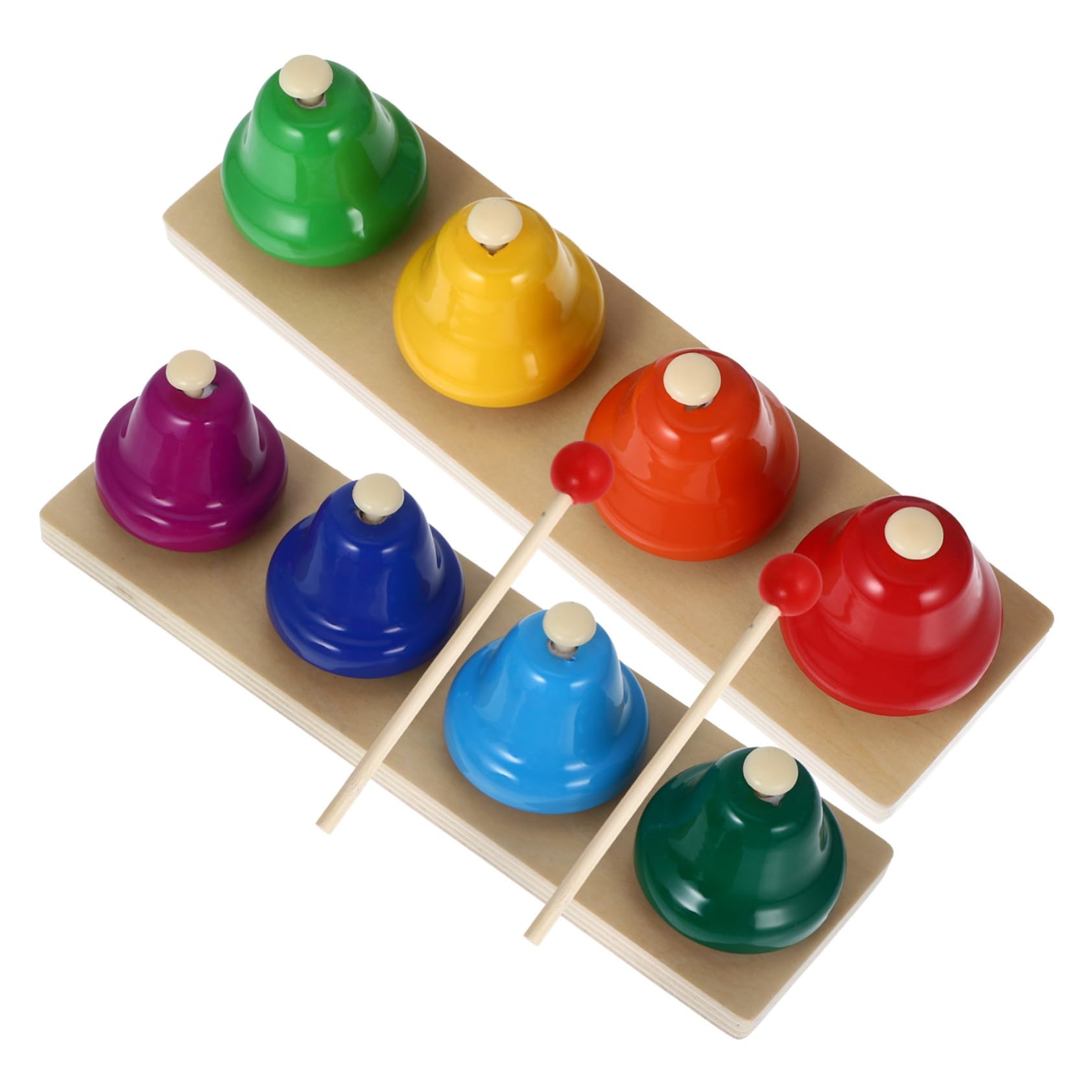 Juguetes Musicales de Madera y Cobre Juego de 2 Instrumentos de Percusión Promueven la Coordinación Mano-Ojo para Niños Pequeños en Juegos Sensoriales