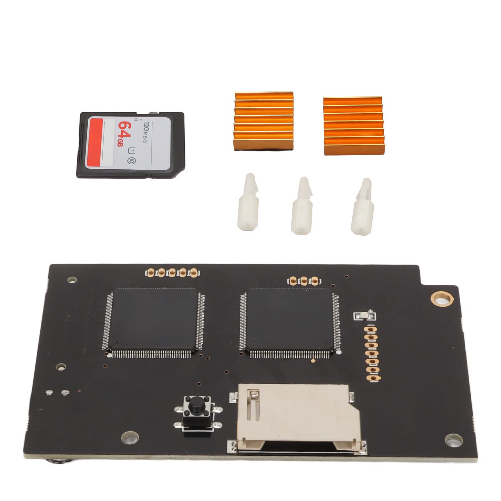 Focket Scheda di Simulazione unità Ottica, Versione V5 15b Ad Alte Prestazioni per Scheda unità Ottica GDEMU, Dreamcast con Dissipatori di Calore per di Memoria da 64 GB per Dreamcast