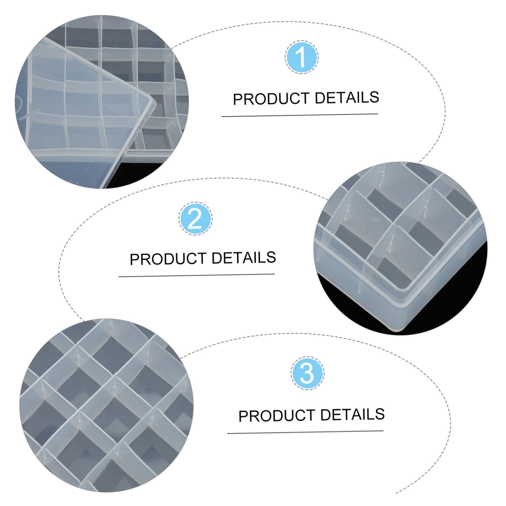 FOMIYES 36-slot Plastic Vial Storage Box Sample Vial Case for Lab Use Portable Injection Organizer