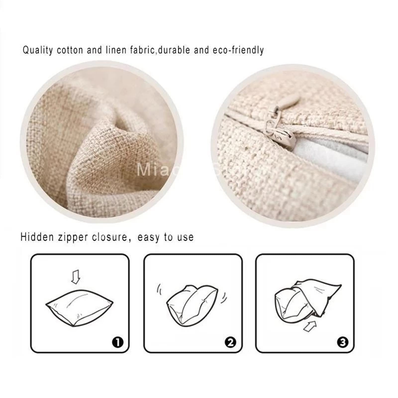 Blu scuro Cuscini per Divano 70x70cm Piazza Cuscini Divano Boho Decorativo Federe Cuscini Set di 4 Doppia Faccia Lino Impermeabile Cuscini da Esterno per Soggiorno Sedia Letto Copricuscini W-6562