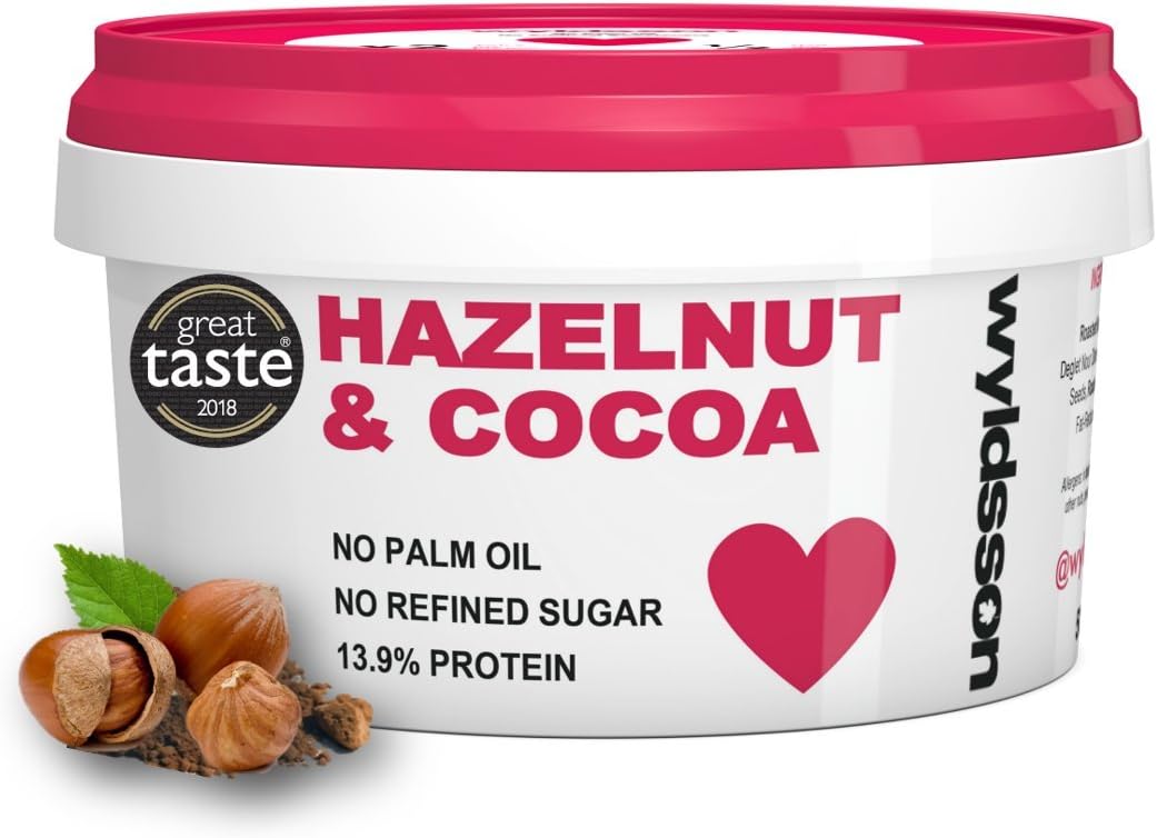 Hazelnut & Cocoa Nut Butter (500g) No Palm Oil, No Added Sugar, Dairy