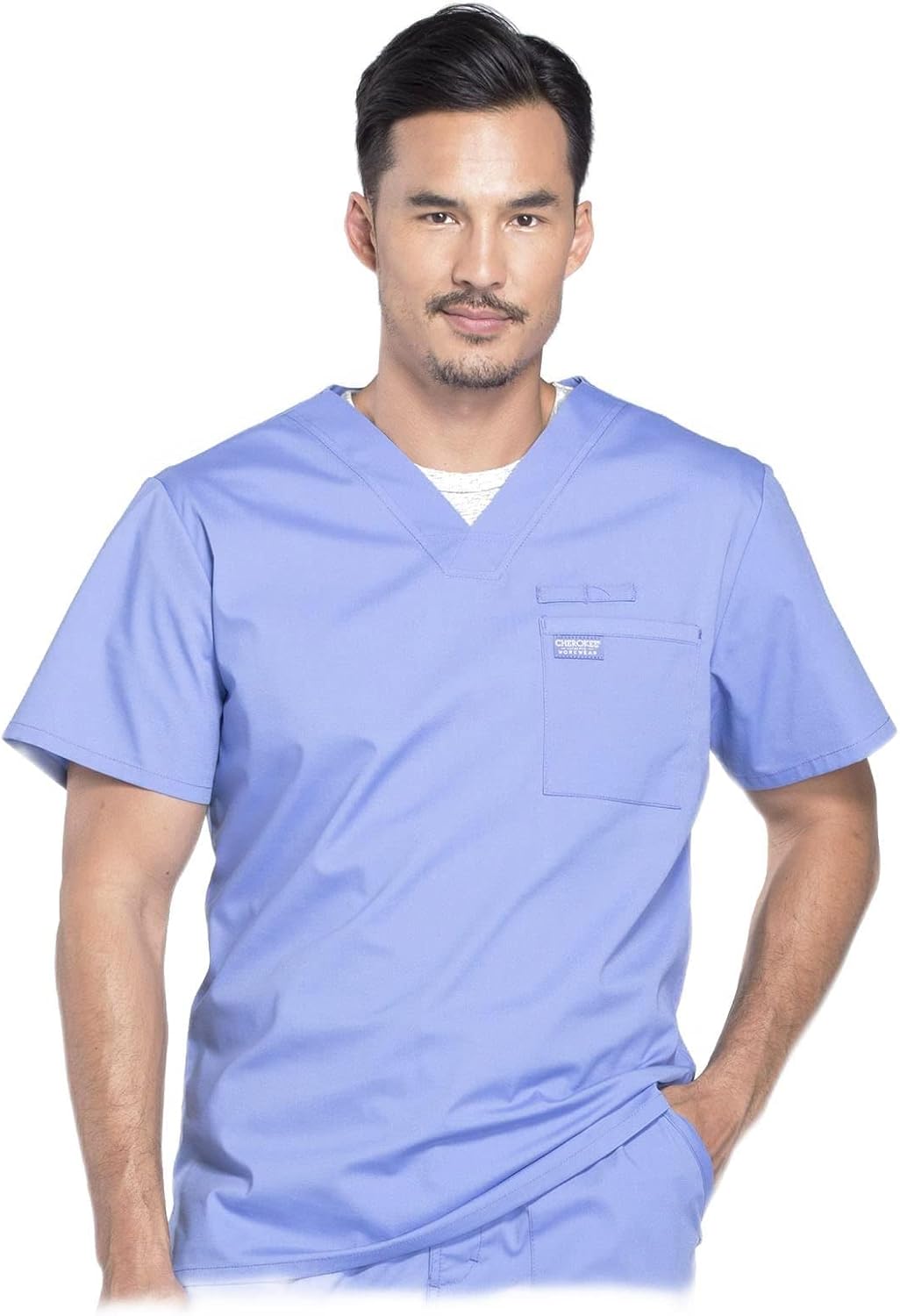Cherokee Scrubs for Men V-Neck Top, Workwear Professionals Soft Stretch WW675
