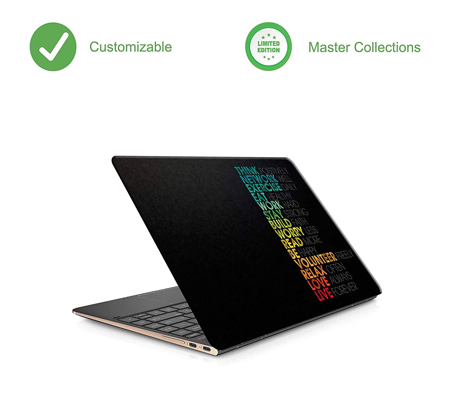 WALLTON - Motivational HD Quality Vinyl Laptop Skin Decal/Sticker 
