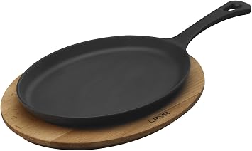 Lava Fajita Tavas  ve Ah ap Altl , 17x23 cm, Sapl , Oval