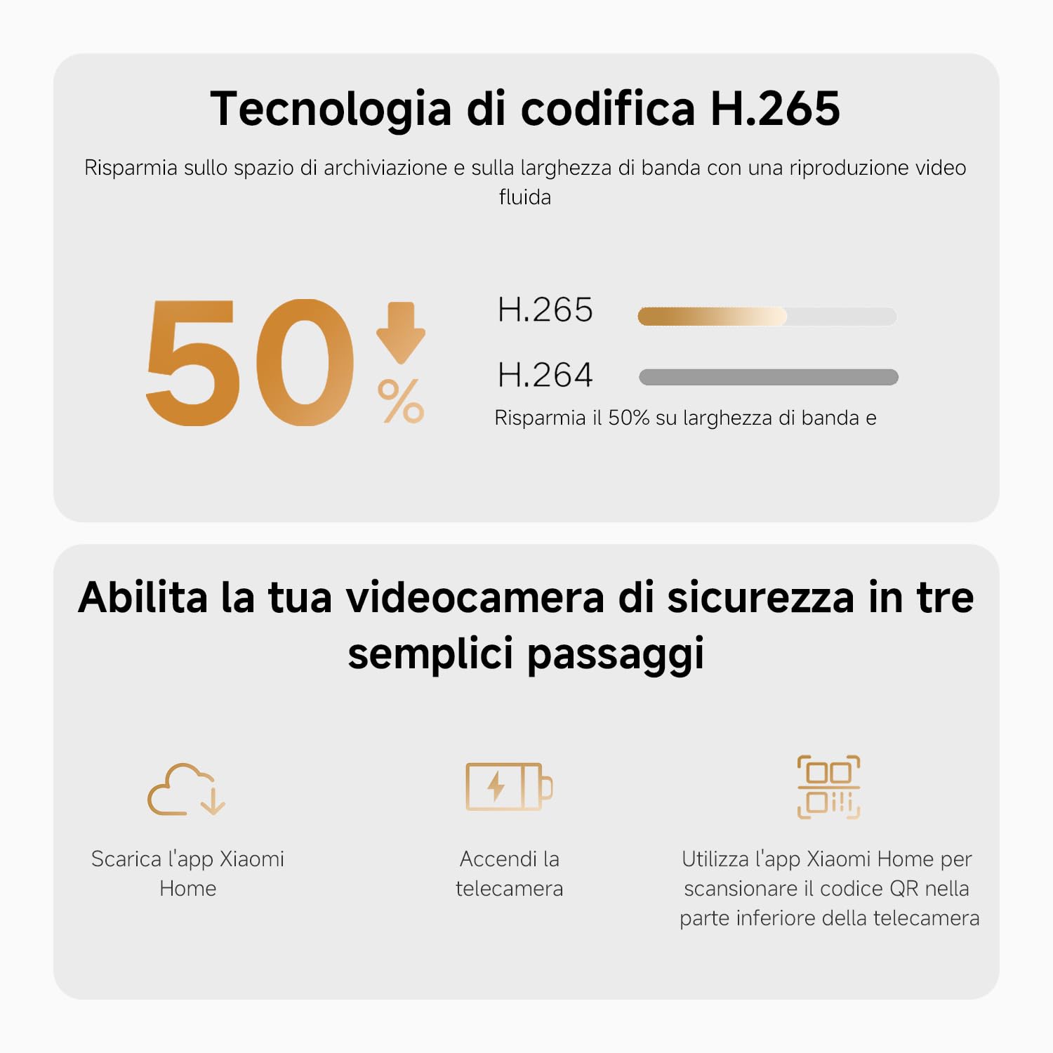 XIAOMI Smart Camera C301 (Videocamera di sorveglianza), risoluzione 2K, protezione privacy, visione notturna a colori, visione completa a 360°, rilvamento delle persone, audio bi-direzionale