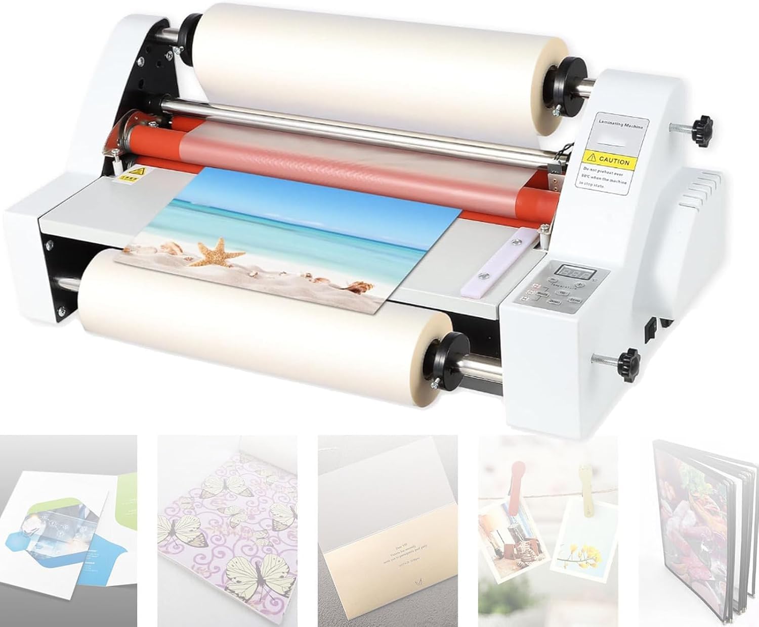 Plastificatrice Digitale a Rullo Termico per Documenti e Foto, Macchina per plastificazione a Caldo e a Freddo