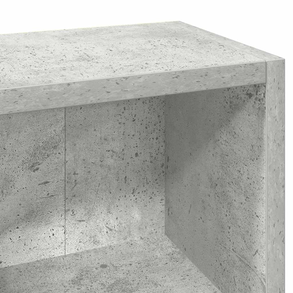 vidaXL Armoires à CD 2 pcs, Meuble de Rangement avec Compartiment, Armoire de Bureau Chambre Maison Intérieur, Gris Béton Bois d’Ingénierie