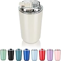 Vista 112 de Puraville Insulated Tumblers with Lid, 10 oz Travel Coffee Mug Stainless Steel Vacuum Cup, Leak Proof Reusable Double Walled Coffee Tumbler for Iced