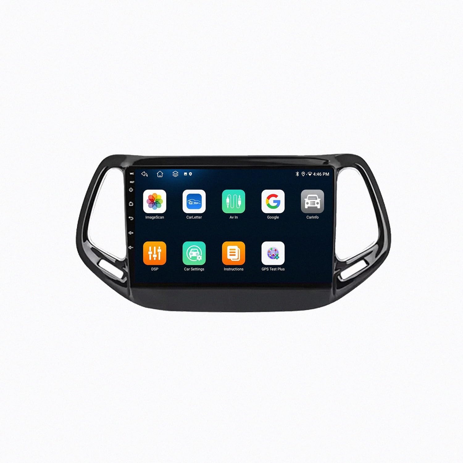 Radio Samochodowe dla Jeep Compass 2 MP 2016-2019 Mirror Link, Asystent Głosowy, Nawigacja W Czasie Rzeczywistym, Ekran Dotykowy, Bluetooth, Sterowanie, 4 Rdzeń 1G+16G