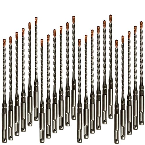 Brocas de martillo giratorio hexagonal SDS Plus de 316 pulgadas x 7 pulgadas para tornillo de hormigón, 24 unidades, 316 x 7 pulgadas, brocas SDS