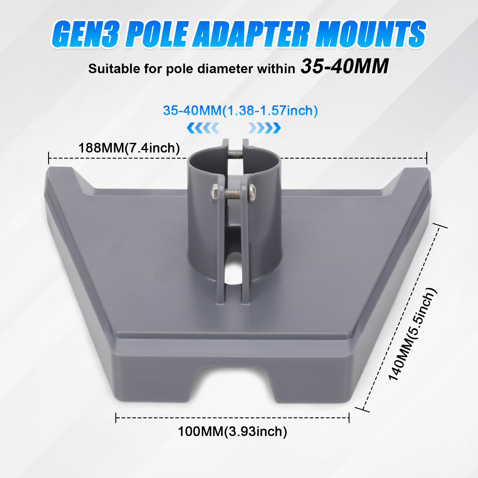 Adattatore Per Tubo Starlink Gen 3, Staffa In Acciaio Al Manganese Per Montaggio Su Palo, Facile Installazione Senza Attrezzi, Compatibile Con Antenna V3.