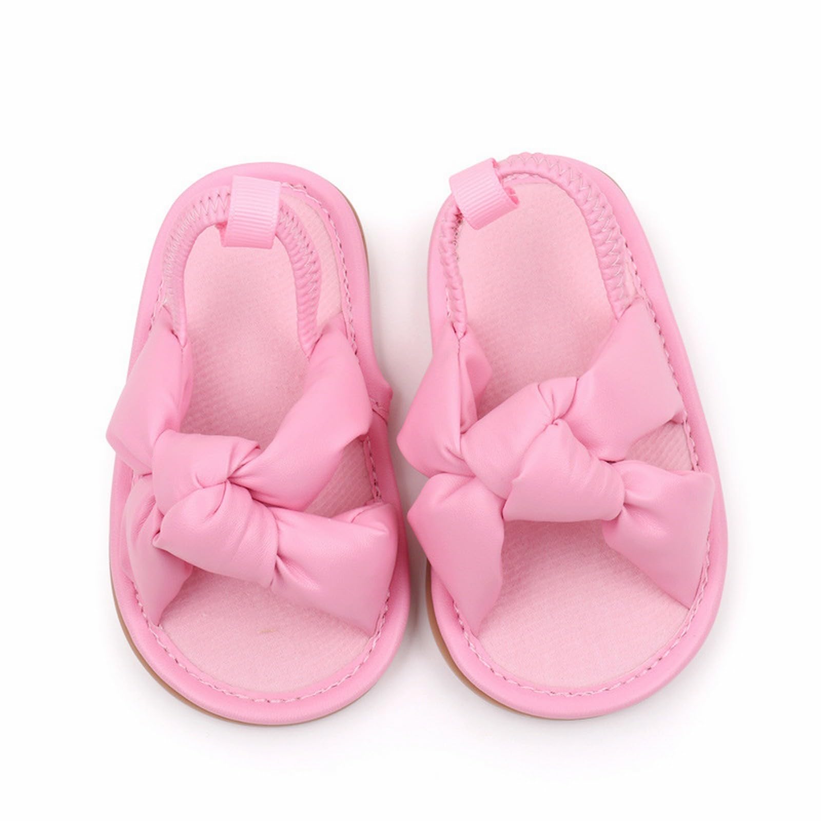 sandal toddler Boy Sandals Comfort Premium Summer Outdoor Casual Beach Shoes With Flower Bowknot Anti (Red, 4.5 Infant)