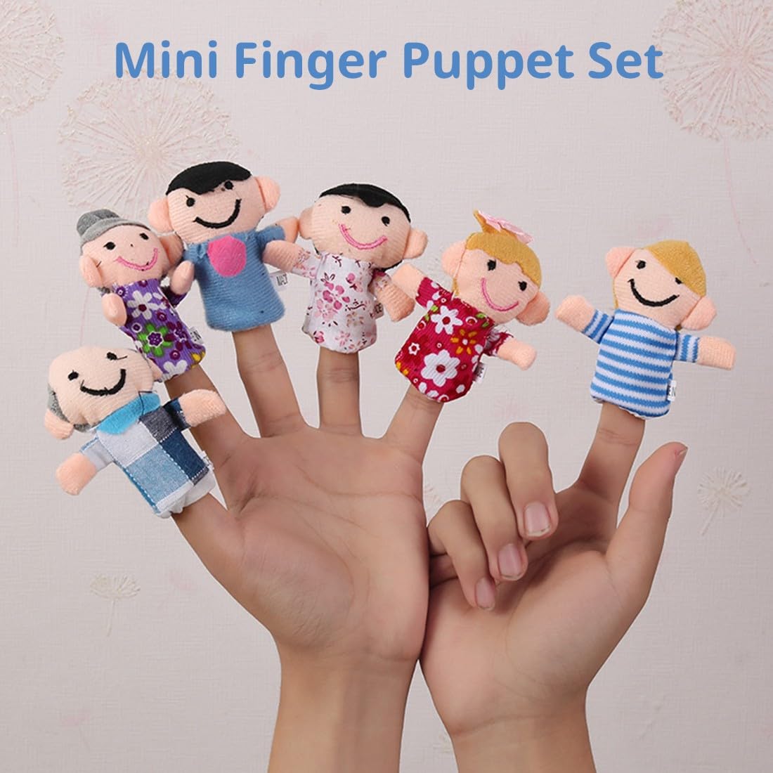 6 Pcs Bambole da dito regalo di compleanno per bambini, set di peluche per ragazzi e ragazze, regalo per Natale, Pasqua e feste per bambini（membri della famiglia）