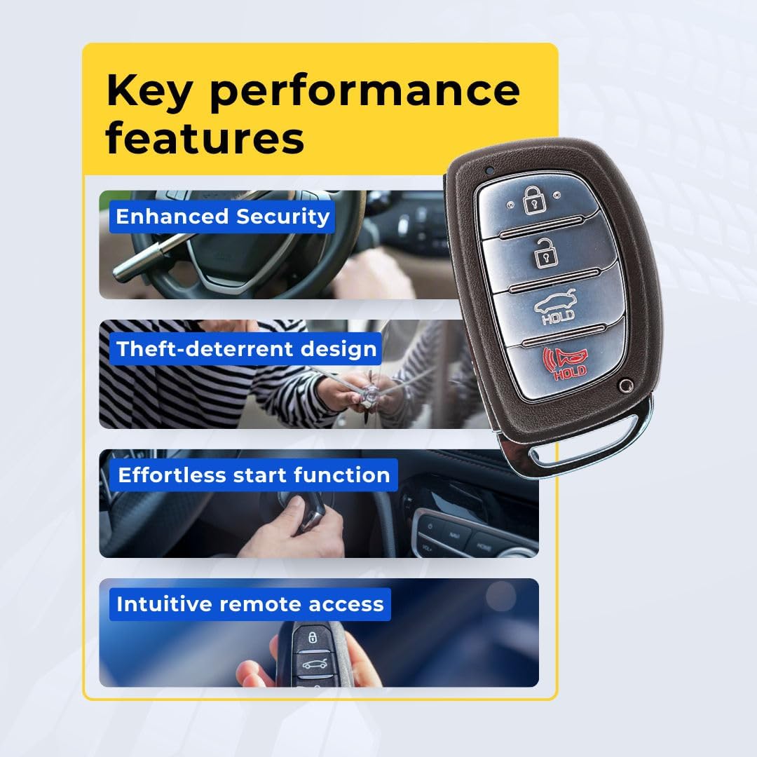 Replacement Key Fob Compatible with 2015-2017 Sonata Key Fcc CQOFD00120 Part Number 95440-C1000 95440-C1001