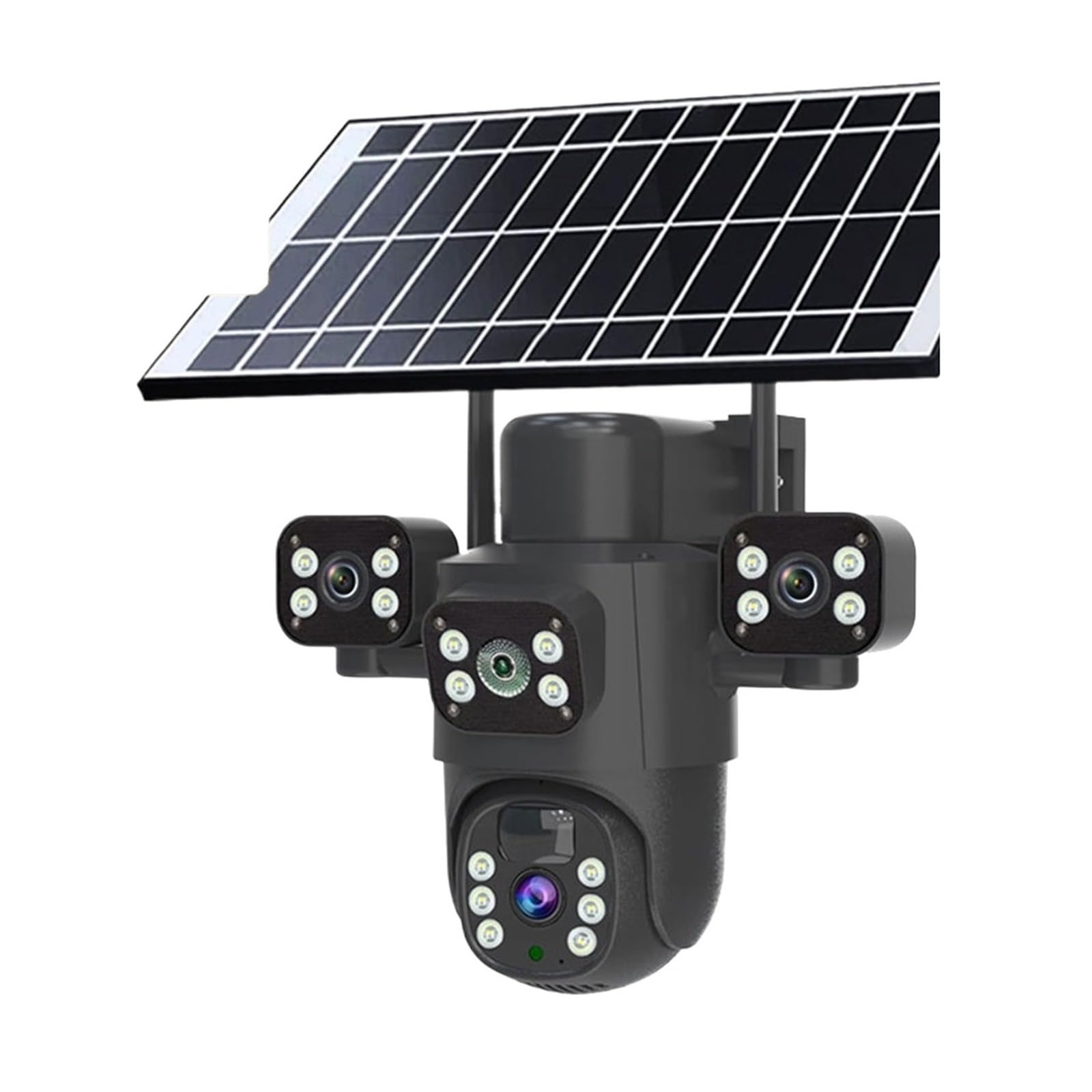 Security Camera, Cámara PTZ Solar WiFi de 6 MP, CCTV, Tres Lentes, Pantallas, Seguimiento automático, protección Seguridad, cámaras vigilancia IP 4G for Exteriores(4G CAM Add 32G)
