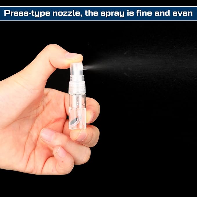 Lallisa 100 Piezas Botellas Mini Spray 3ml Vidrio miniatura 4