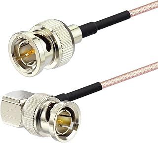 Superbat 3G HD SDI Cable 3ft BNC Cable 75 Ohm for SDI Monitor Camera，Supports HD-SDI/3G-SDI/4K SDI Video Cable (Straight to Right Angle BNC)