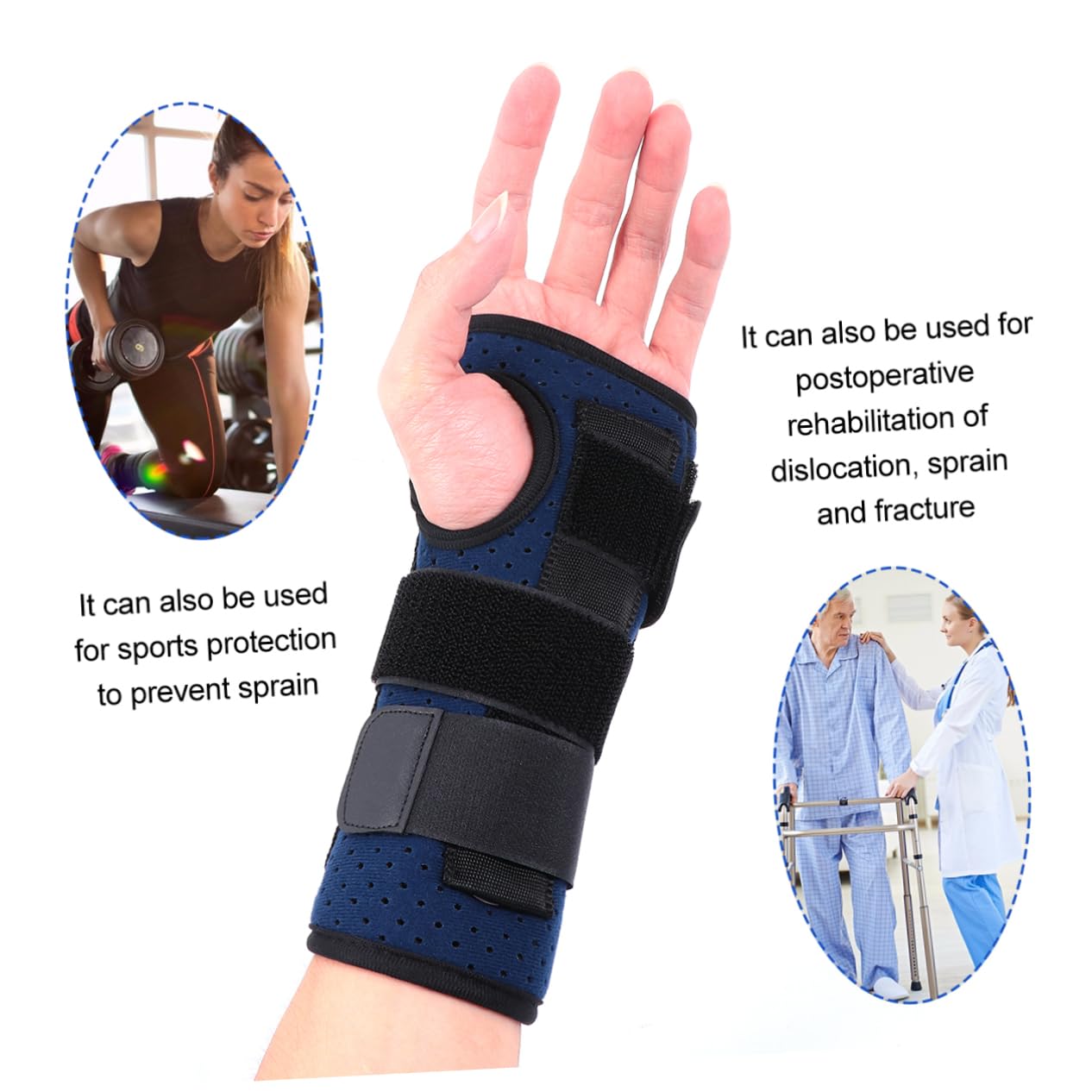 PRETYZOOM Adjustable Wrist Support Brace for Sprain Left Hand Wrist Wrap Support Tendonitis Relief