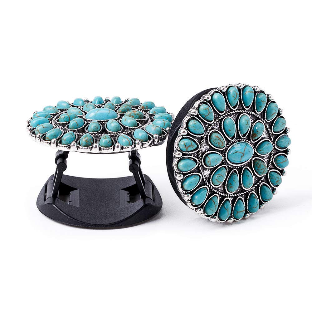 Amazon.com: Turquoise Western Phone Grip Teal Marble Stone