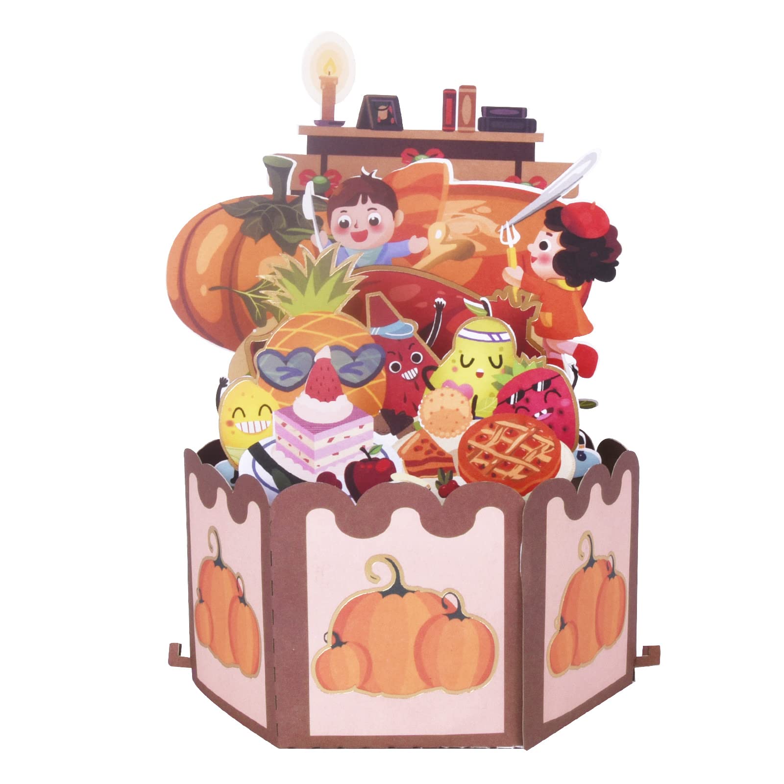 Innbox Thanksgiving 3D Pop up Greeting Card, Happy Thanksgiving card, Turkey Cards, Thanksgiving Handmade Pop Up Card, Pumpkin Fall Greeting Card, Autumn Blessings Thanksgiving Card 206