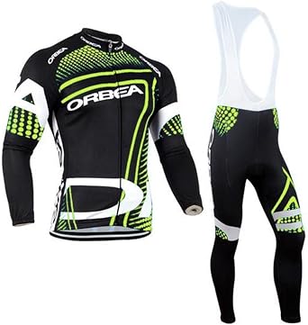 ARMERI Cycling Jersey, Long Sleeve, Mens, Top and Bottom Set, Sweat Absorbent, Quick Drying, Breathable, Anti-Slip, Elastic, Cycle Wear, Cycling Pants, Padded Bicycle Jersey, Bicycle Wear, Road Bike