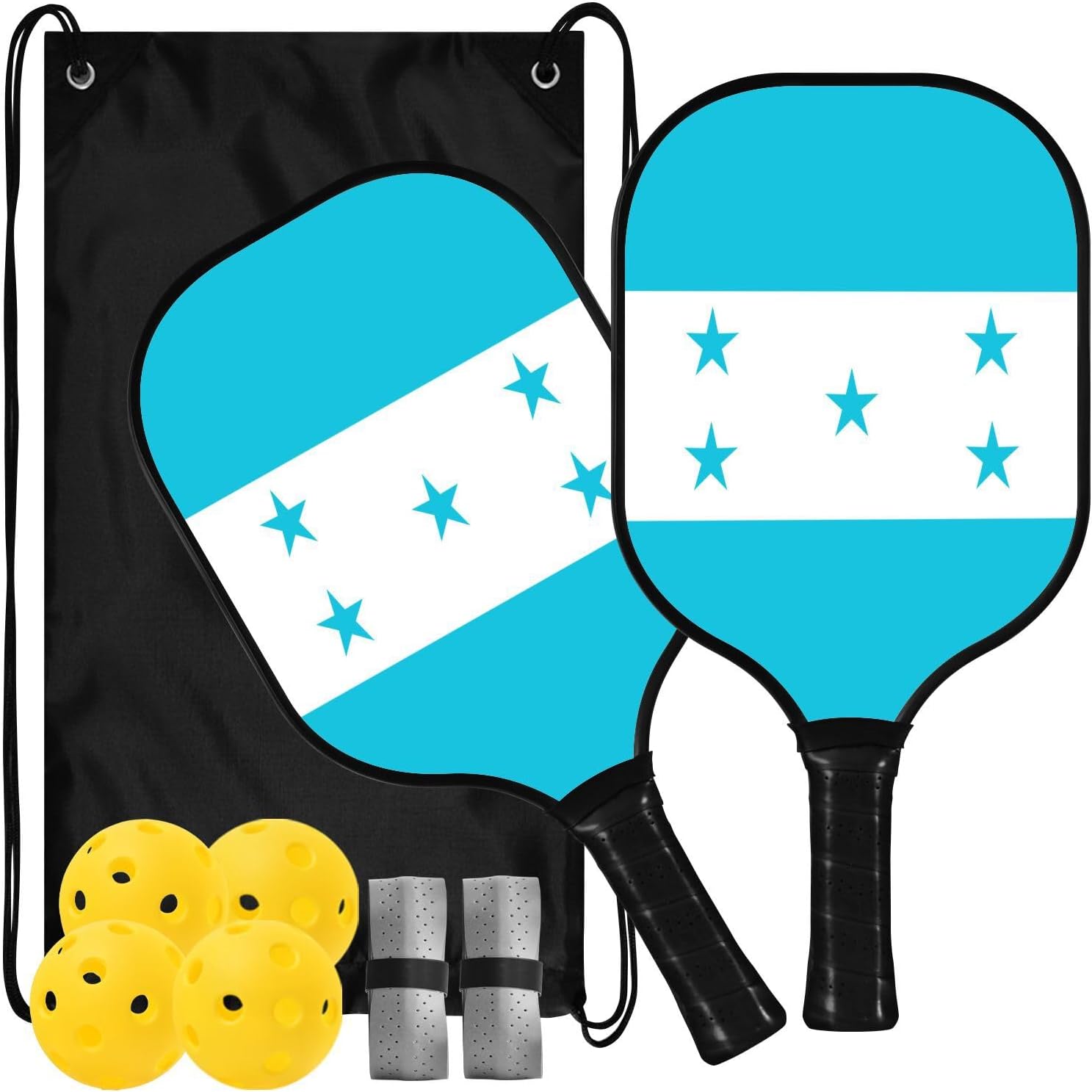 Pickleball Paddles Set of 2 National Flag of Honduras