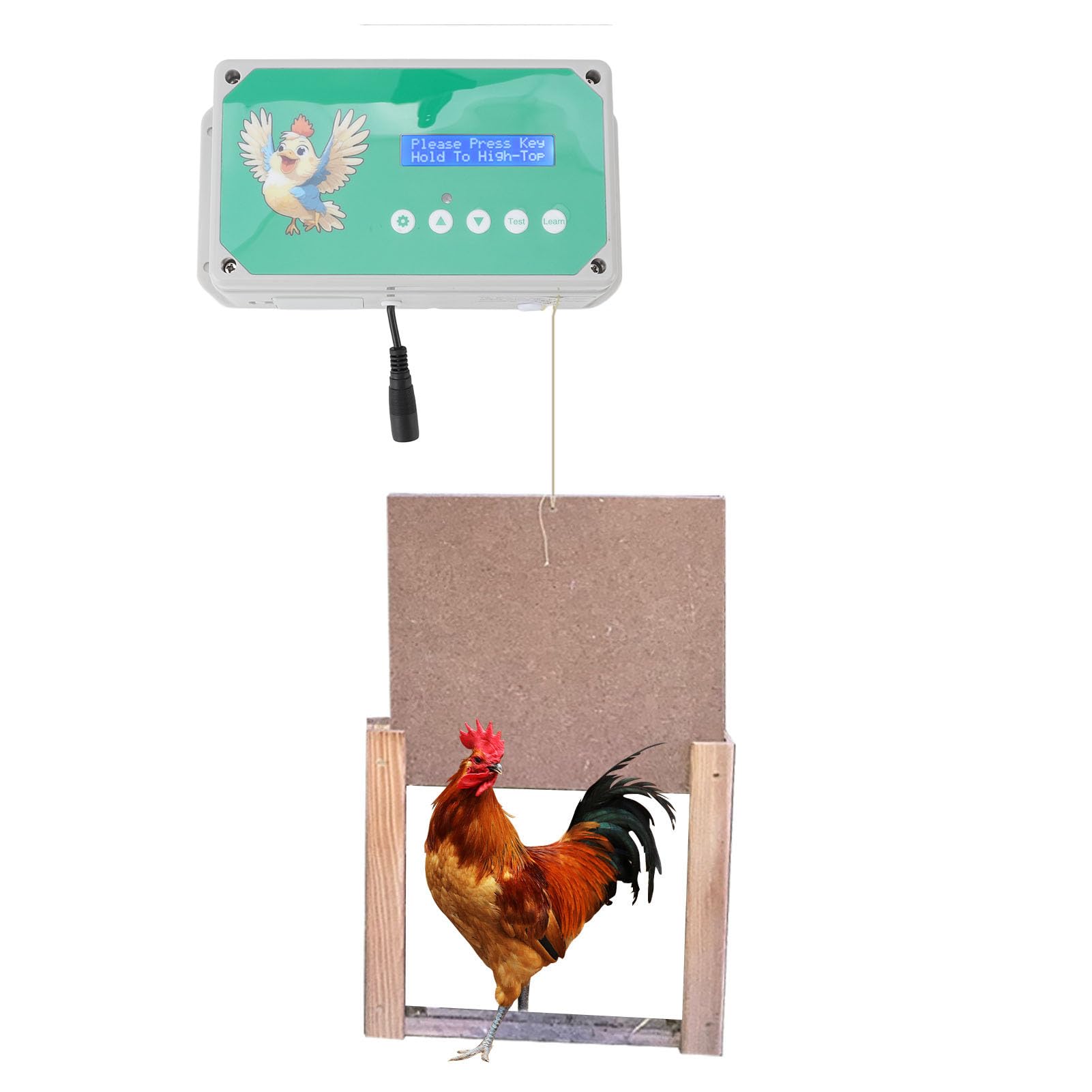 Automatischer Geflügelhaustüröffner mit Timer, LED-Display, EU-Stecker