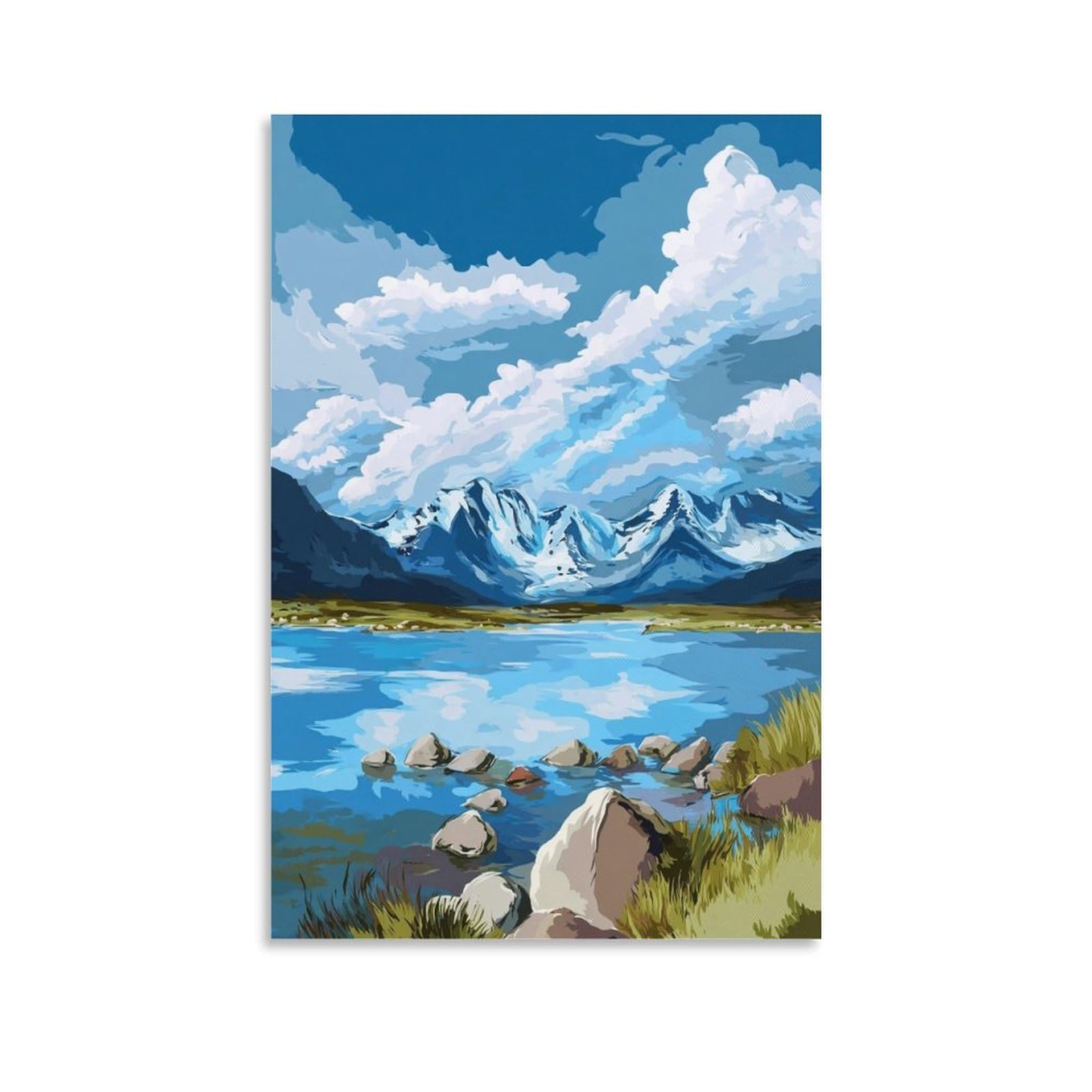 ZBBGGOZ Glacier Bay National Park Poster 12x18inch(30x45cm) Vintage Watercolor Canvas Art