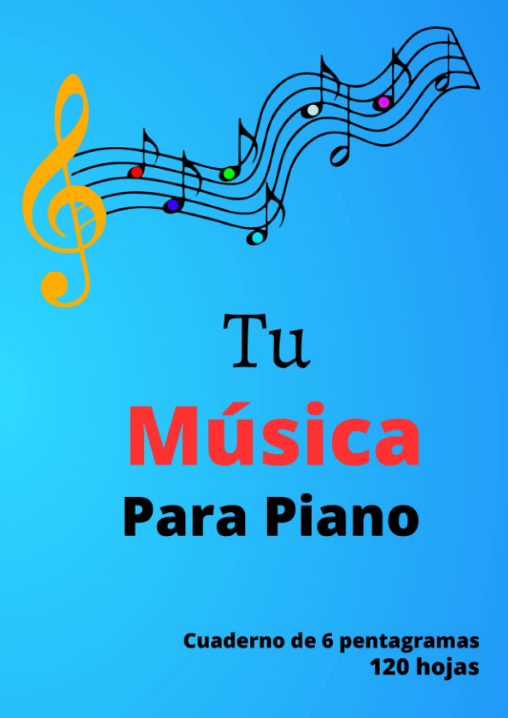 Cahier de musique pour piano carnet de partitions vierges pour notes