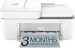 HP DeskJet 4255e Impressora a jato de tinta colorida sem fio, scanner, copiadora, melhor para casa, teste instantâneo de tinta de 3 meses incluído (588S6A)