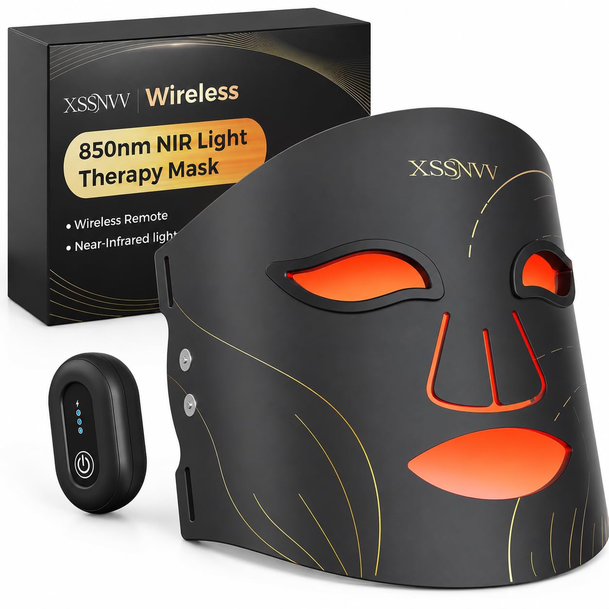 Red Light Therapy Mask for Face, Wireless LED Face Mask, 272 LEDs