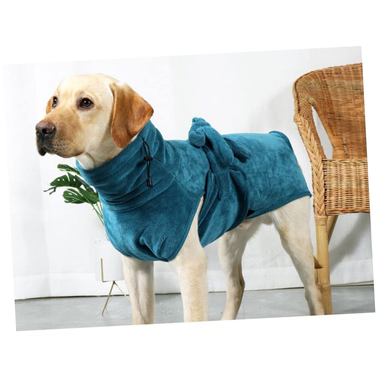 BESPORTBLE Peignoir pour Chien Super Absorbant en Nylon et Polyester, à Séchage Rapide avec Ceinture Ajustable, Ultra Doux Bain d'automne