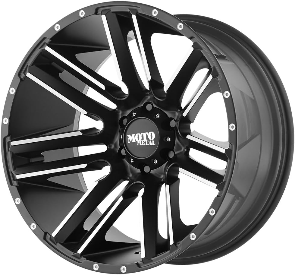 Moto Metal 20X9 8X6.5 5.71 18mm SATIN BLACK MACHINED - MO97829080518