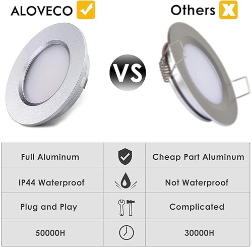 Miniatura 4 de ALOVECO Luces LED para autocaravana, luces LED de 12 V, luces interiores regulables para autocaravana, luces ultrafinas de 4000 K, luces interiores