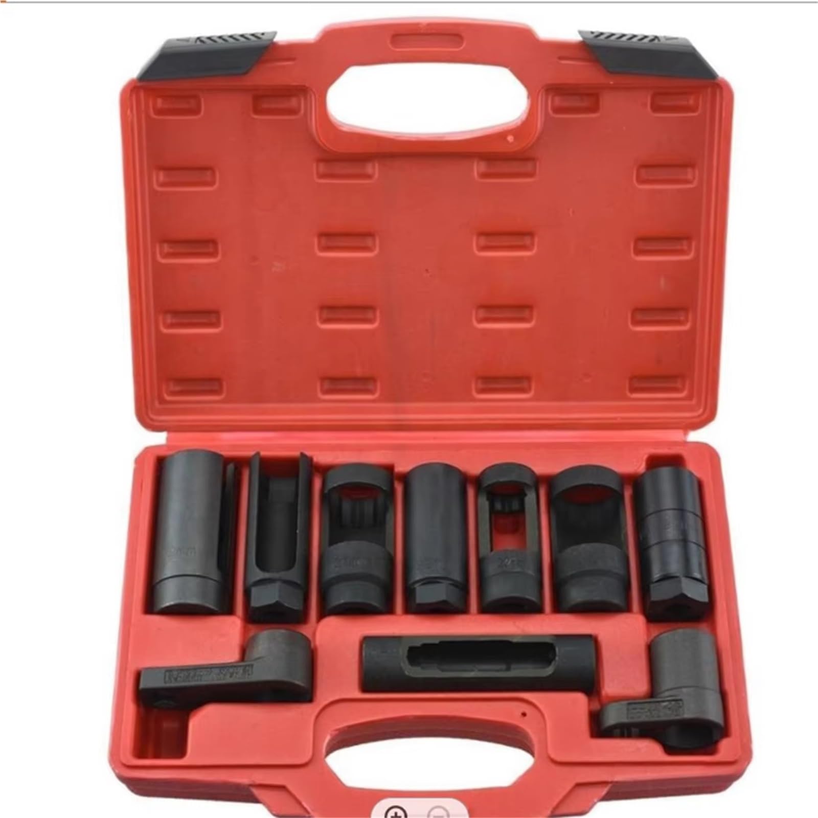 Juego de 10 Piezas de Llaves de Vaso para Sensor de oxígeno de 1/2" y 3/8", Herramientas de desmontaje e instalación de Sensor de vacío desplazado, Sensor de oxígeno O2 Lambda